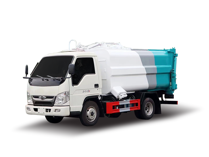 国六福田小卡4方挂桶垃圾车