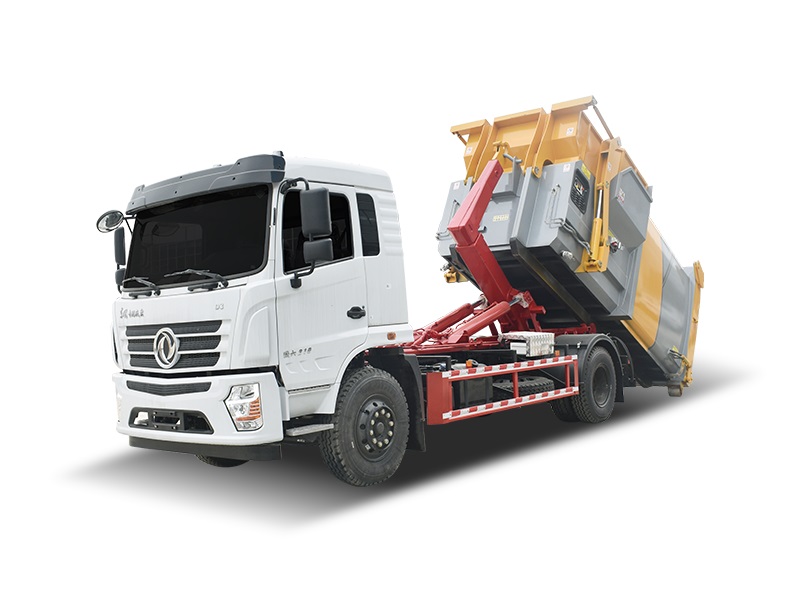 国六东风专底12方勾臂套臂垃圾车