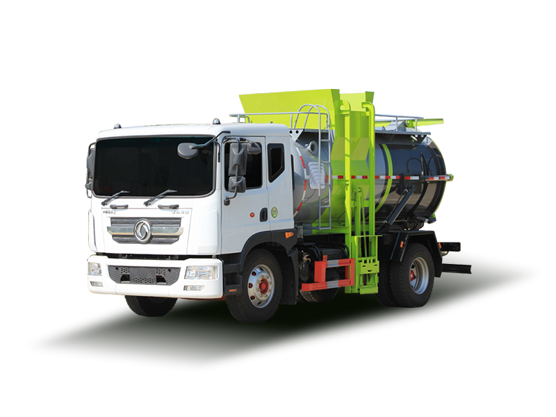 国六东风D9 9.5方 餐厨垃圾车圆罐