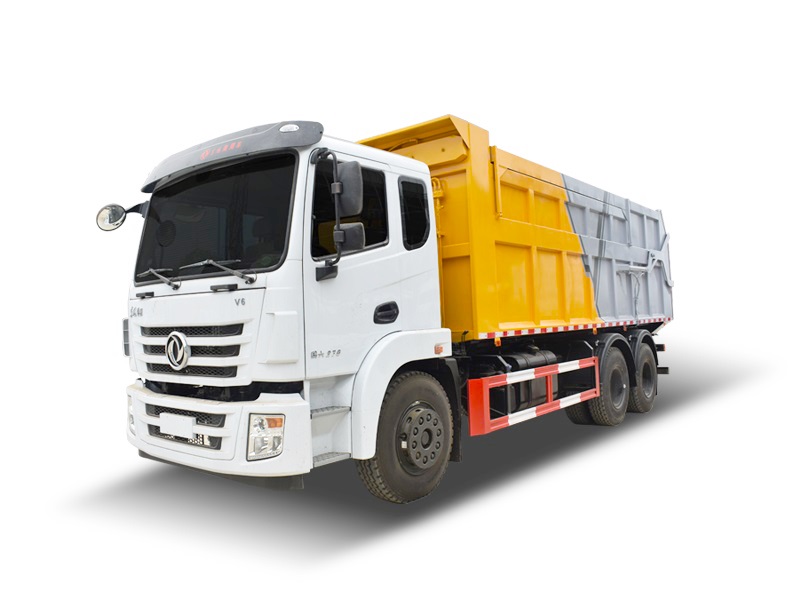 国六东风锦程后双桥25方对接垃圾车