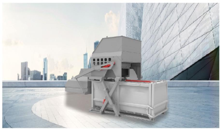 竖分式压缩垃圾站