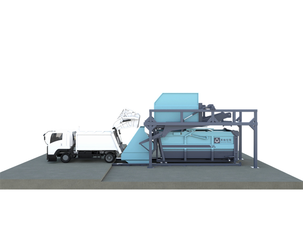 高位水平直压式垃圾压缩设备