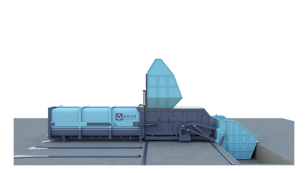 水平分体式垃圾压缩设备